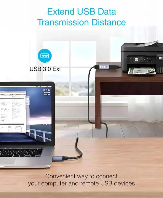 Alt view image 5 of 7 - USB 3.0 Extension Cable 6FT (5 Gbps USB Extender Cord) - Short USB Extension Cable for Webcam, VR Headset, Printer, Hard Drive, Keyboard, Mouse