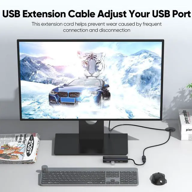Alt view image 6 of 7 - USB Extension Cable 20 ft, Extra Long USB 3.0 Extender Cord 5Gbps Data Transfer, Type A Male to USB-A Female Extension Active Cable Compatible with Keyboard Mouse Security Camera Printer Flash Drive