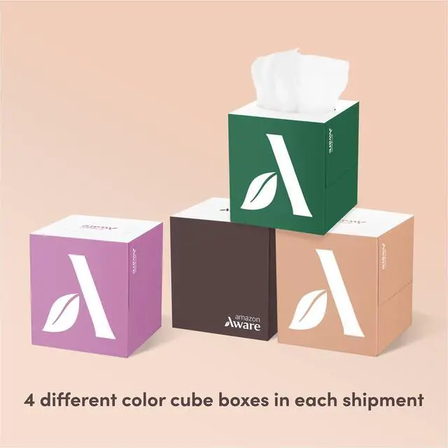 Alt view image 4 of 6 - Aware 100% Bamboo Facial Tissues, 3-Ply, FSC Certified, 12 Pack, 60 Sheets Per Box, 720 Total