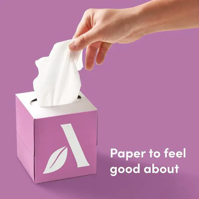 Alt view image 5 of 6 - Aware 100% Bamboo Facial Tissues, 3-Ply, FSC Certified, 12 Pack, 60 Sheets Per Box, 720 Total