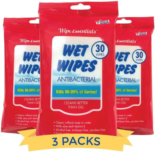 Main image of Essentials Hand Sanitizer Wipes for Adults & Kids - 90 Count, 3 Packs