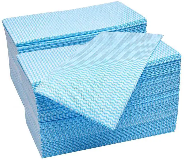 Main image of Blue Disposable Kitchen Cleaning Towel Heavy Duty Cleaning Rags Disposable Dish Cloths 100 Count/Pack