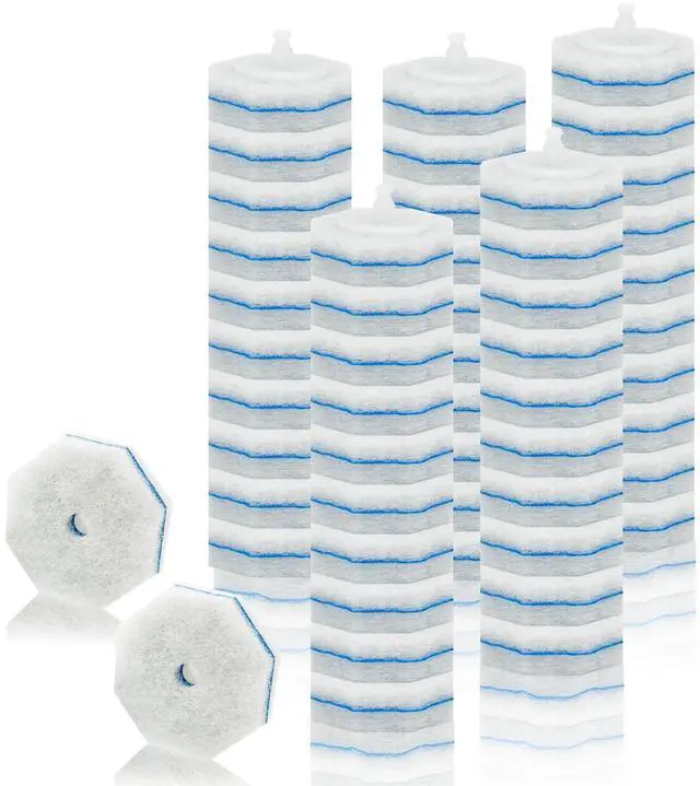 Main image of 50Pcs Disposable Toilet Brush Refills Compatible with Clorox ToiletWand, Universal Scrubber Replacement Heads, Foaming Cleaner Pads, Secure Lock Snap-On Design, Odor Control, Easy Cleaning