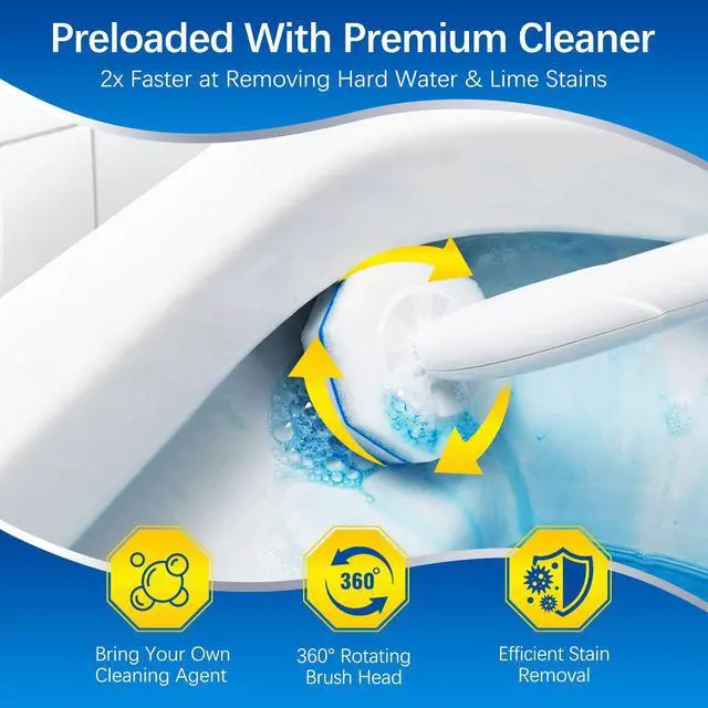 Alt view image 3 of 7 - 64 Count Disposable toilet brush head for Clorox Toilet Wand, Disposable Toilet Brush Heads, 5X Cleaning Power, Tear-Resistant, Fresh Scent