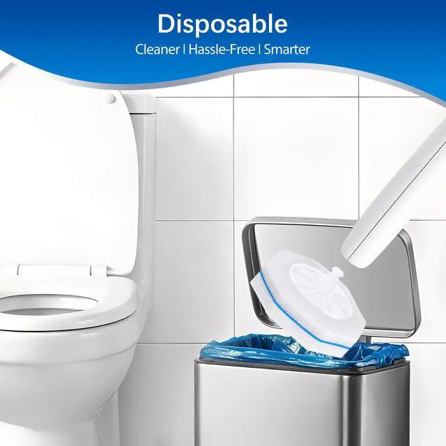Alt view image 7 of 7 - 64 Count Disposable toilet brush head for Clorox Toilet Wand, Disposable Toilet Brush Heads, 5X Cleaning Power, Tear-Resistant, Fresh Scent