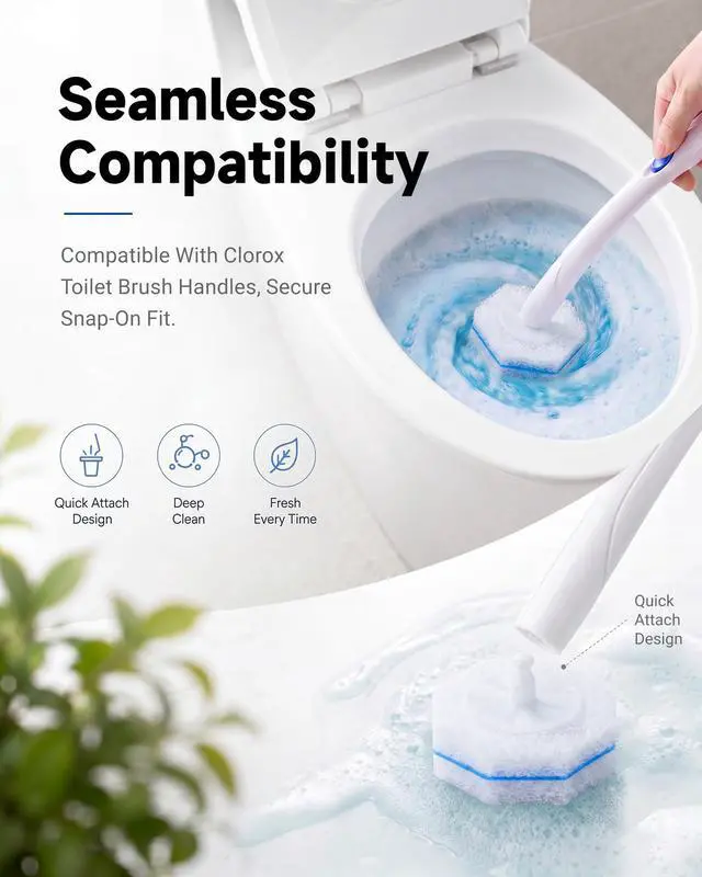 Alt view image 2 of 7 - 20 Count Toilet Wand Refills Compatible with Clorox Toilet Wand