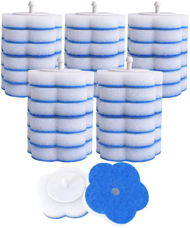 Main image of Toilet Bowl Wand Refills 32 Pcs Disposable Toilet Brush Cleaning Sponges Heads Not Compatible with Other Wand