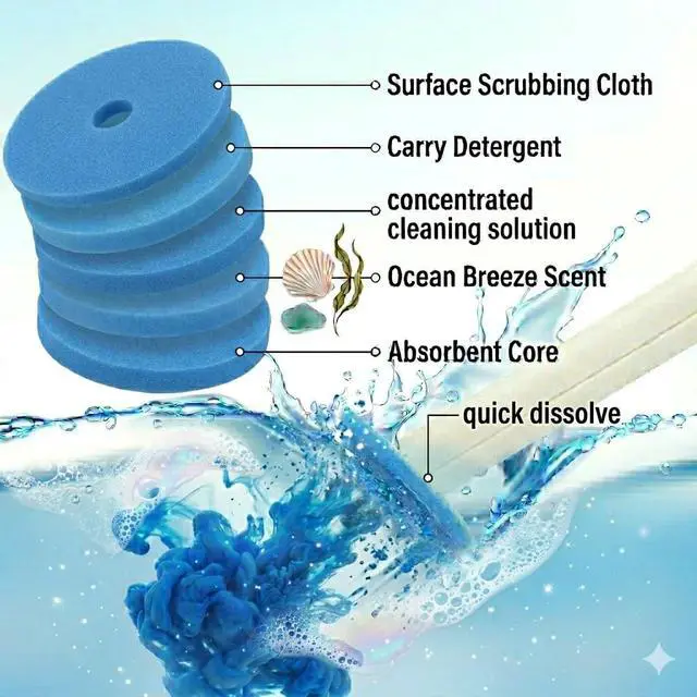 Alt view image 3 of 7 - 24 Pack Disposable Toilet Bowl Brush Refills Only for Auto-Open Lid