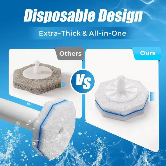 Alt view image 5 of 7 - 64 Pack Toilet Wand Refills for Clorox,5X Cleaning Power,Fresh Fragrance,Extra Thick,Compatible with Most Toilet Cleaning Wands