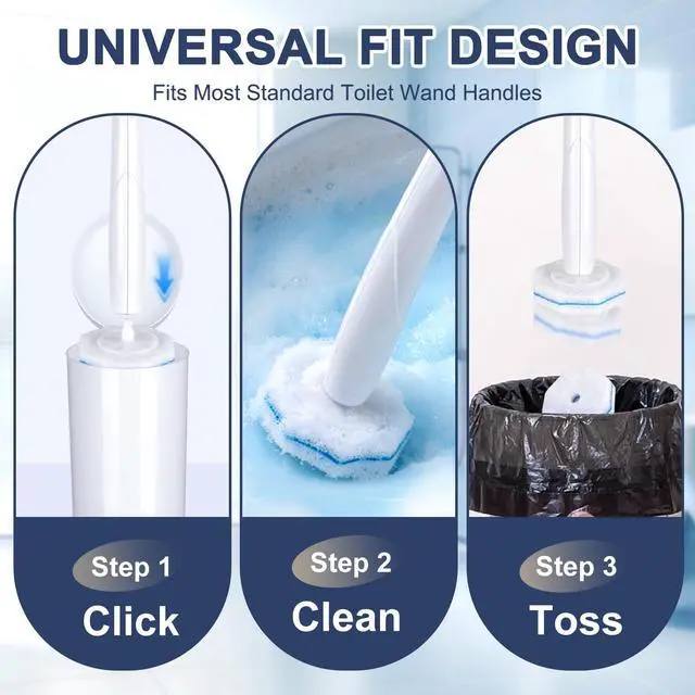 Alt view image 7 of 7 - 30 Count Toilet Wand Refills, Fits Most Toilet Wand Handles