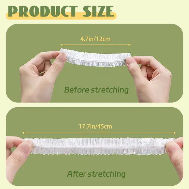 Alt view image 2 of 7 - 400 Pcs Fresh Keeping Bags,Plastic Food Storage Covers,Elastic Sealing Bowl Lids,Adjustable Wrap Bowl Covers for Family Kitchen Outdoor Picnic