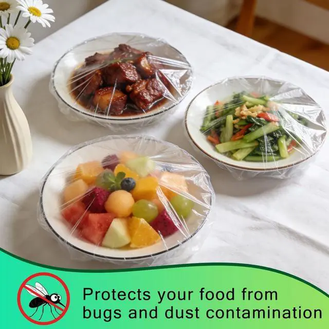 Alt view image 3 of 7 - 100 Pcs Plastic Bowl Covers for Bread Proofing, bulk fermentation bowl with cover, Large Elastic disposable Wrap for Food,Storage Baking Rising Keep Food Fresh,Safe materials