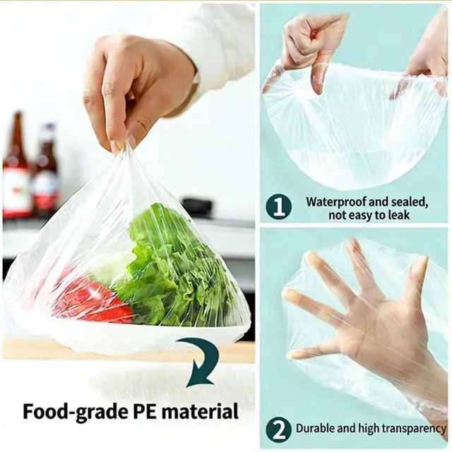 Alt view image 4 of 7 - 100 Pcs Plastic Bowl Covers for Bread Proofing, bulk fermentation bowl with cover, Large Elastic disposable Wrap for Food,Storage Baking Rising Keep Food Fresh,Safe materials