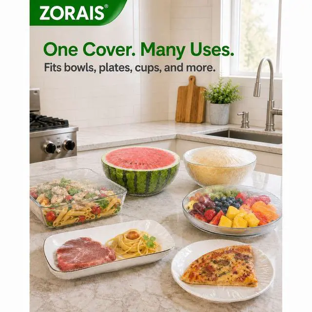 Alt view image 5 of 7 - ZORAIS 200PCS Plastic Bowl Covers, 2 Sizes Bowl Covers for Bread Proofing