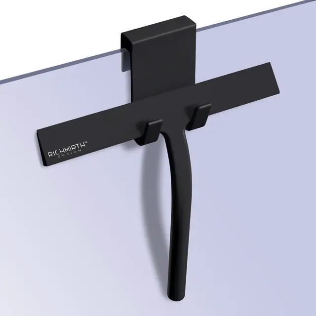 Main image of Silicone Rubber Blade Shower Squeegee 9" in Width Window & Car Squeegee for Shower, Glass, Window (Black, 9 Inches)