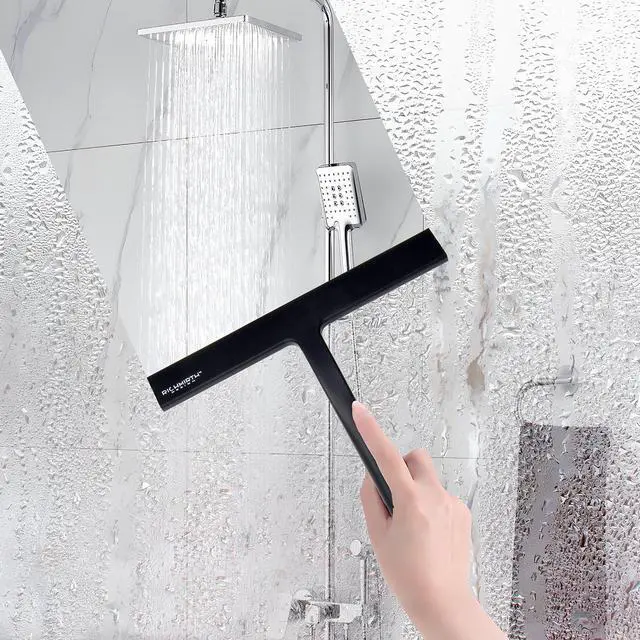 Alt view image 5 of 6 - Silicone Rubber Blade Shower Squeegee 9" in Width Window & Car Squeegee for Shower, Glass, Window (Black, 9 Inches)