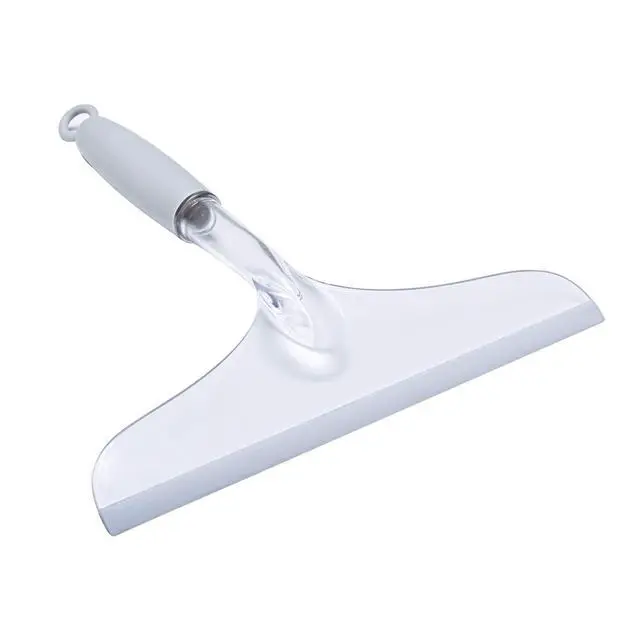 Alt view image 5 of 7 - Shower Squeegee for Bathroom Glass Doors and Mirror, 10'' Rubber Window Cleaner Tool, Clear Plastic Water Wiper for Car Windshield Cleaning