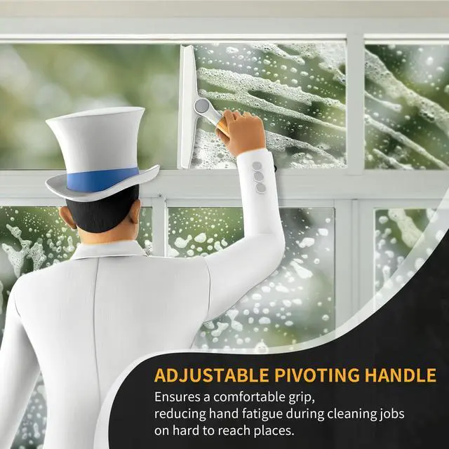 Alt view image 3 of 7 - Silicone Squeegee for Shower Door, Mirror, Glass, 10 inch, White