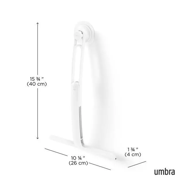 Alt view image 3 of 7 - Flex Adhesive Shower Squeegee, Extendable Handle, 16-Inch, White