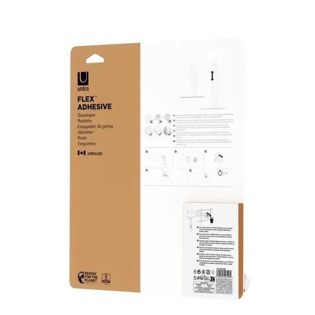 Alt view image 5 of 7 - Flex Adhesive Shower Squeegee, Extendable Handle, 16-Inch, White