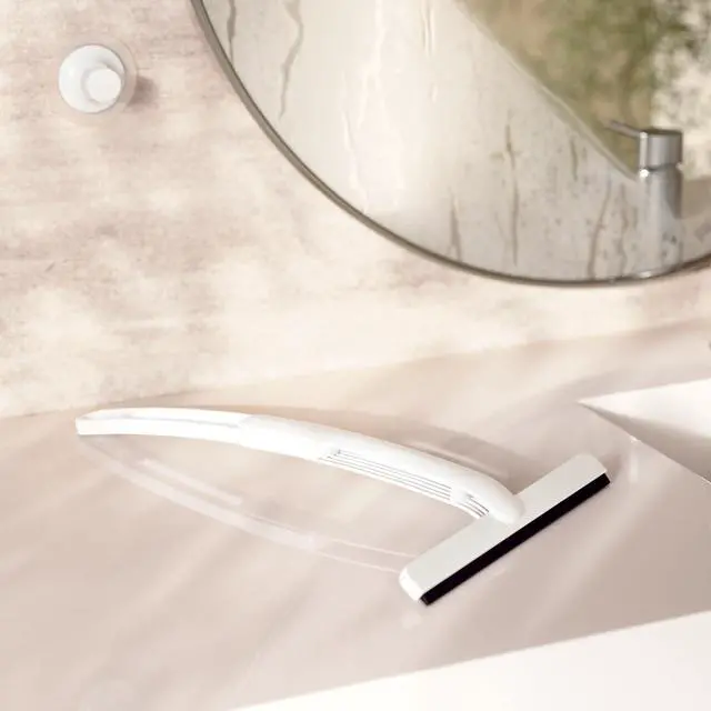 Alt view image 7 of 7 - Flex Adhesive Shower Squeegee, Extendable Handle, 16-Inch, White