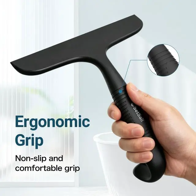 Alt view image 5 of 7 - Shower Squeegee for Glass Doors,One-piece All Silicone Squeegee