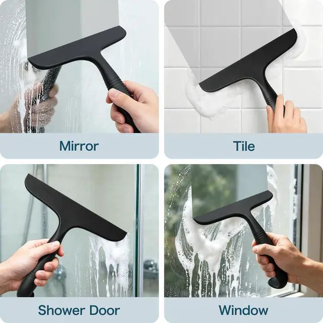 Alt view image 6 of 7 - Shower Squeegee for Glass Doors,One-piece All Silicone Squeegee
