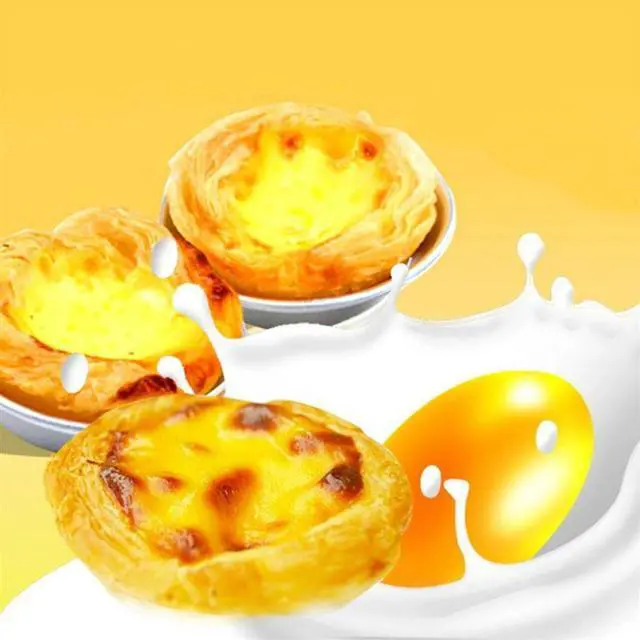 Alt view image 3 of 5 - Egg Tart Mold Heat Resistant Non Stick Aluminum Mini Pie Cupcake Cake Pan Cookie Pudding Jello Chocolate Molds Tin Baking Tool Baking Cups (12)