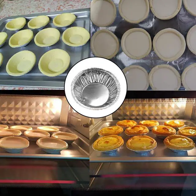 Alt view image 3 of 7 - 100 Pcs Aluminum Foil Mini Pans, Great for Baking Tarts, Quiche, Pudding, etc.