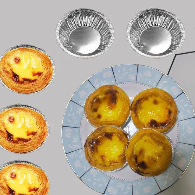 Alt view image 4 of 7 - 100 Pcs Aluminum Foil Mini Pans, Great for Baking Tarts, Quiche, Pudding, etc.