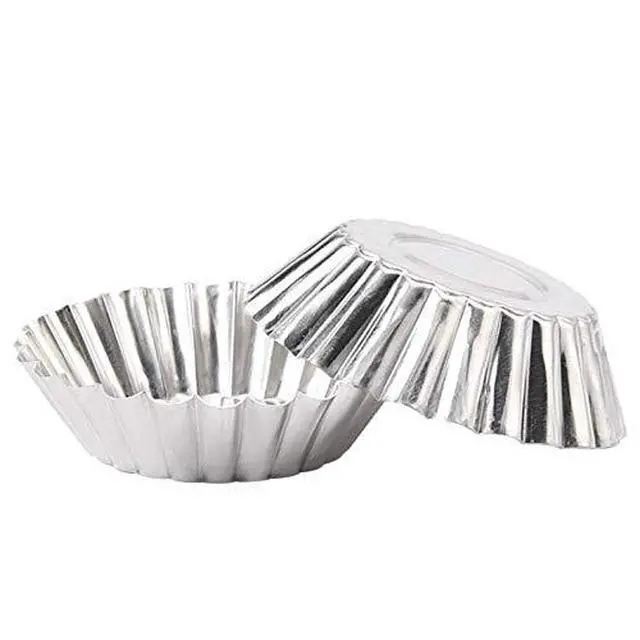 Alt view image 4 of 5 - 10 Pcs Stainless Steel Mini Tart/Pie Pans Reusable Tartlet Cupcake Baking Mold for Pies Baking Tool Non Stick