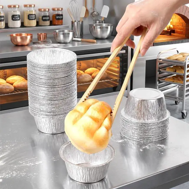 Alt view image 6 of 7 - 300 Pcs Aluminum Foil Ramekins, 4 oz Disposable Foil Baking Cups