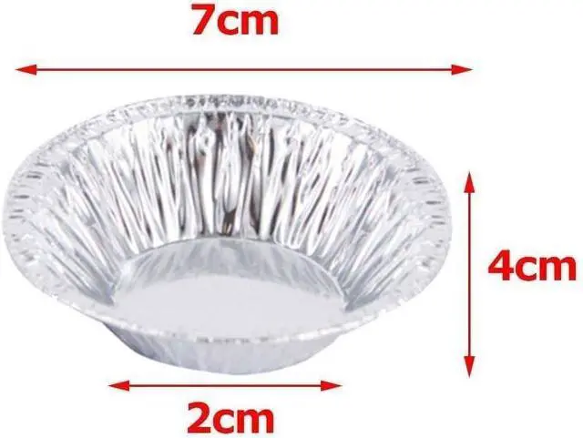 Alt view image 2 of 7 - 50Pcs Silver Mini Pie Tins, Small Pie Pans, Round Tart Pie Foil Pans Disposable Pans Aluminum Foil Tart Pans, Aluminum Pie Pans for Baking Pot Pies, Tarts