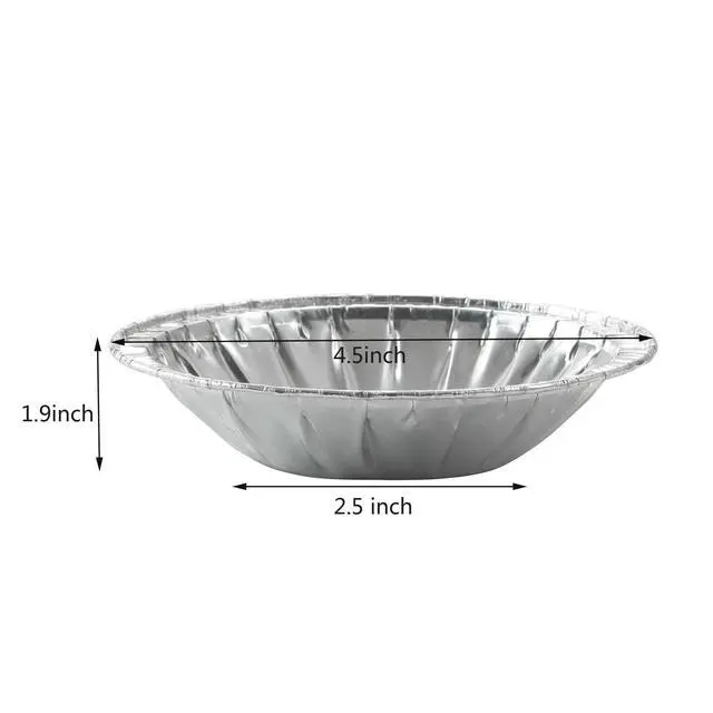 Alt view image 2 of 7 - 50 Pack - Pie Pans 4 inch,Mini Pie Tins HEAVY-DUTY Disposable Aluminum Foil Tart/pie Pans for Baking Easily Stack & Store, Freeze & Reheat