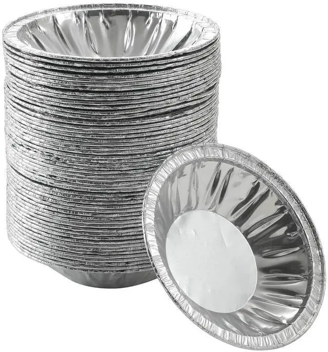Main image of 50 Pack - Pie Pans 4 inch,Mini Pie Tins HEAVY-DUTY Disposable Aluminum Foil Tart/pie Pans for Baking Easily Stack & Store, Freeze & Reheat