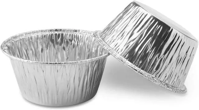 Alt view image 5 of 7 - 150 Pack Aluminum Foil Baking Cups 4 oz Disposable Foil Ramekins Cupcake Aluminum Cups Muffin Liners for Tart, Souffle, Appetizer, Pudding, Creme Brulee