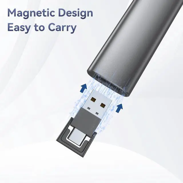 Alt view image 5 of 7 - Wireless Presentation Clicker PowerPoint Remote: USB C A Presenter PPT Power Point Google Slide Advancer with Laser Pointer Smart Board Clicker for Computer Laptop Mac Projector Office Classroom