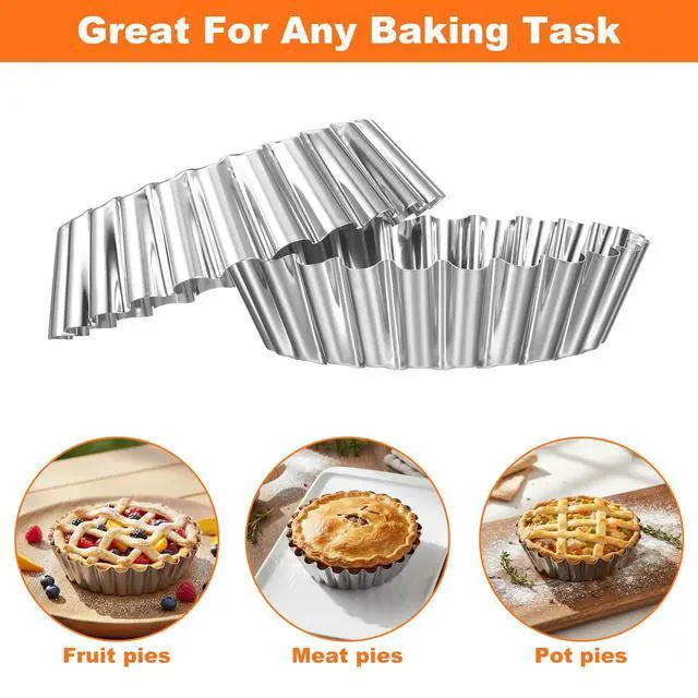 Alt view image 6 of 7 - 50 Pcs Egg Tart Mold for Baking, 3.8 Inch Stainless Steel Mini Tart Tin Pans Reusable Ensaymada Molder Filipino, Brioche Tins Mould for Tart Shells, Cupcakes, Mini Cake, Pudding, Muffin