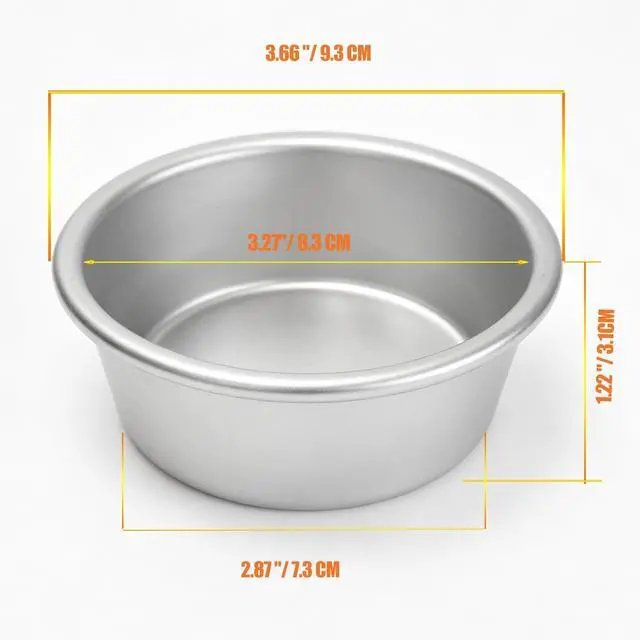 Alt view image 2 of 7 - 3 Inch Round Egg Tart Mold, Aluminum Small Tartlet Tin Cake Pan