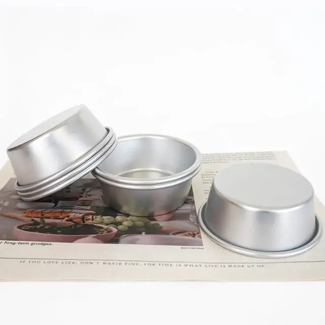 Alt view image 6 of 7 - 3 Inch Round Egg Tart Mold, Aluminum Small Tartlet Tin Cake Pan
