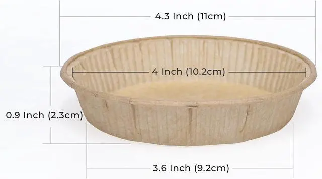 Alt view image 2 of 6 - 50pcs Paper Mini Tart Pans, 4 Inch Mini Pie Tins, Disposable