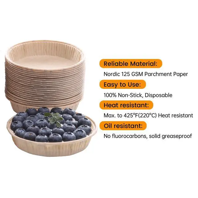Alt view image 3 of 6 - 50pcs Paper Mini Tart Pans, 4 Inch Mini Pie Tins, Disposable