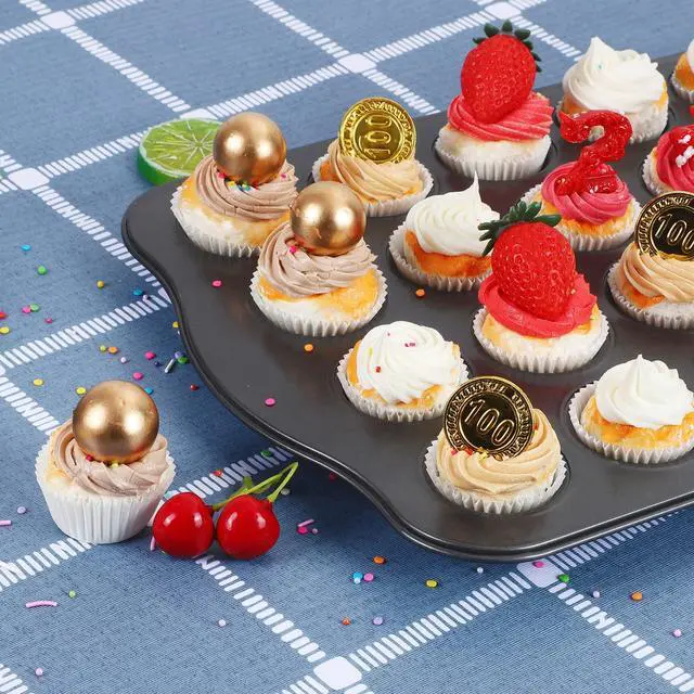Alt view image 2 of 7 - 500 Count Mini Cupcake Liners White Muffin Liners Greaseproof No Smell Small Cupcake Wrappers Baking Cups