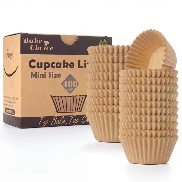Main image of 400pcs Mini Cupcake Liners for Baking, Muffin Liners