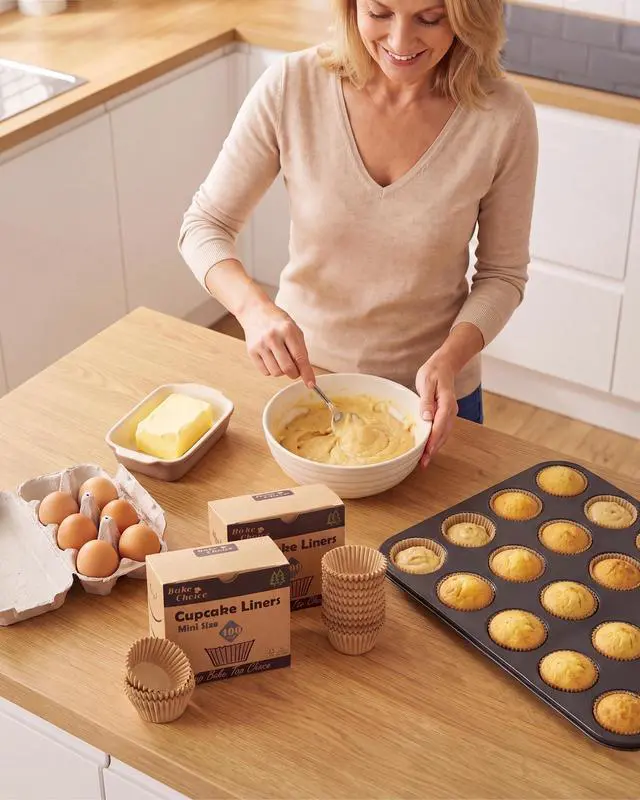 Alt view image 6 of 7 - 400pcs Mini Cupcake Liners for Baking, Muffin Liners