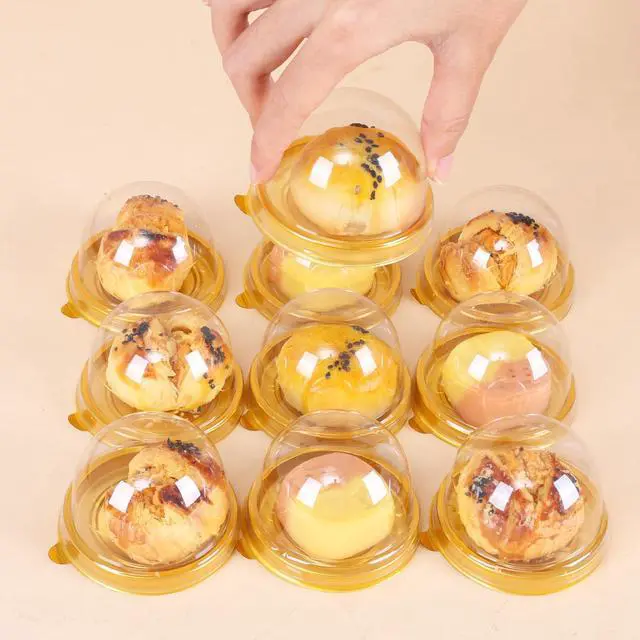 Alt view image 6 of 7 - 50 Pcs Mini Cake Containers with Clear Dome Lids