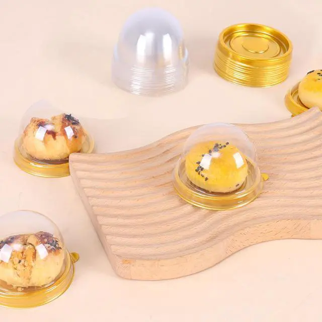 Alt view image 7 of 7 - 50 Pcs Mini Cake Containers with Clear Dome Lids