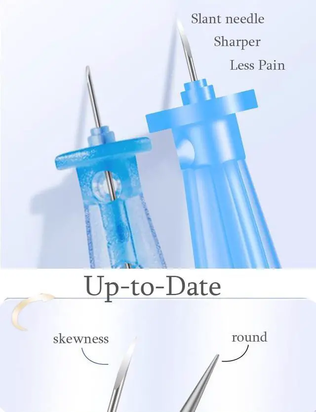 Alt view image 2 of 3 - Sterile Needles for Pimples, 100PCS Disposable Acne Pimple Popper Needles with 2PCS Skin Kits for Blackhead and Blemish Remover (Pink and Blue)