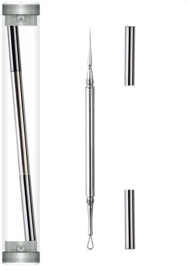 Main image of Professional Facial Milia Removal and Whitehead Extractor & Lancet - Double Ended Circle Loop & Sharp Needle Pimple Popper Tool - 2-in-1 Blackhead & Blemish Remover - Zit and Pimple Acne Removal