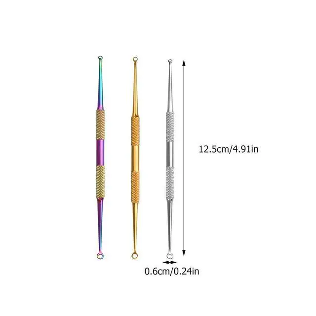 Alt view image 2 of 7 - 6pcs Comedone Extractor Tool Stainless Steel Black Head Remover Pore Cleanser Hidden Beauty Needles Tools for Nose Face Blemish Whitehead Popping